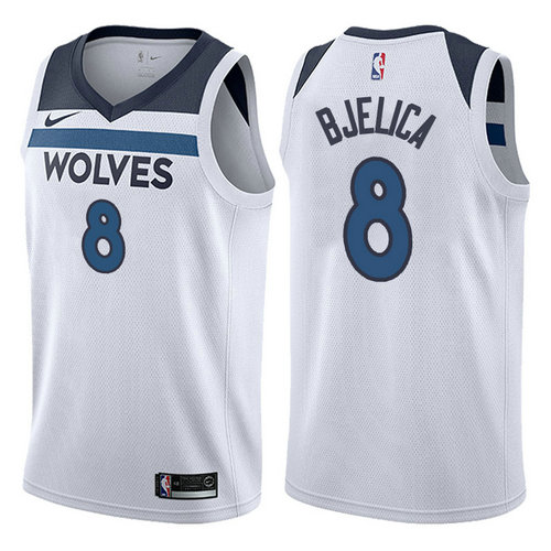 maglia cole aldrich 8 2017-2018 minnesota timberwolves bianca