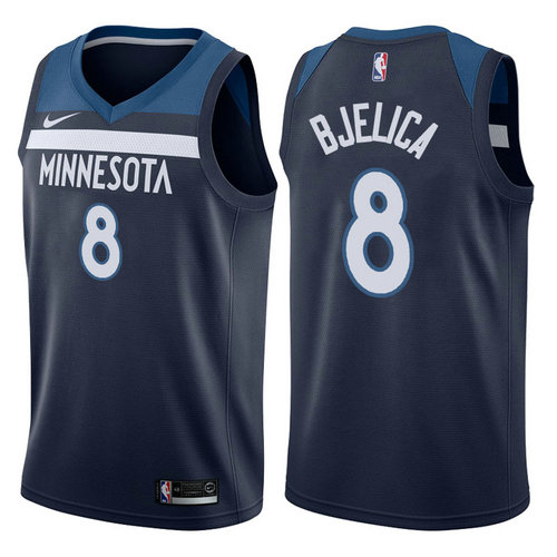 maglia cole aldrich 8 2017-2018 minnesota timberwolves navy