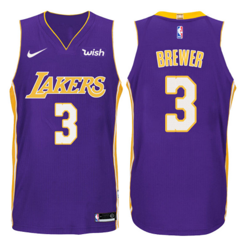 maglia corey brewer 3 2017-2018 los angeles lakers porpora