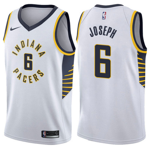 maglia cory joseph 6 2017-2018 indiana pacers bianca