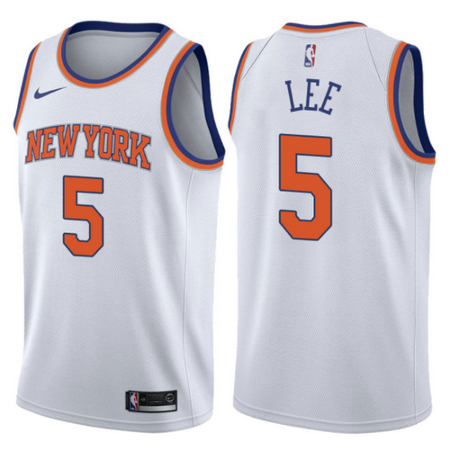 maglia courtney lee 5 2017-2018 new york knicks bianca