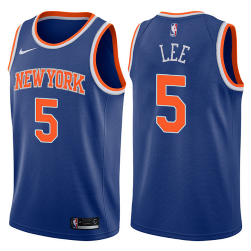 maglia courtney lee 5 2017-2018 new york knicks blu