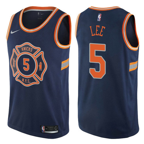 maglia courtney lee 5 2017-2018 new york knicks navy