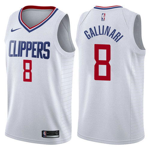 maglia danilo gallinari 8 2017-2018 los angeles clippers bianca