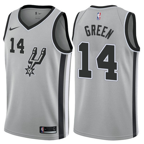 maglia uomo danny green 14 2017-2018 san antonio spurs grigio