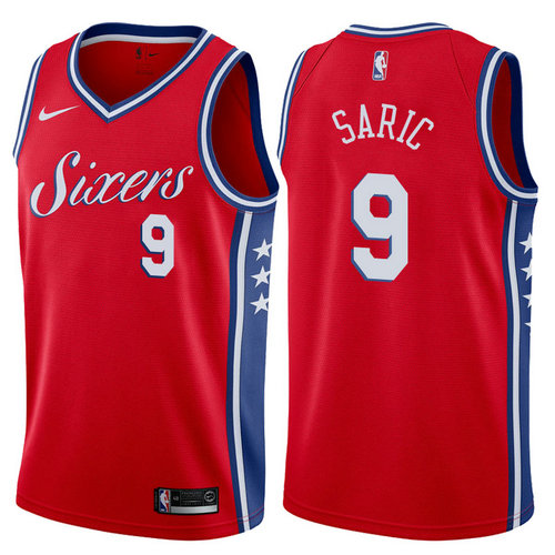 canotta dario saric 9 2017-2018 philadelphia 76ers rosso