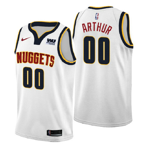 maglia darrell arthur 00 2018-2019 denver nuggets bianca