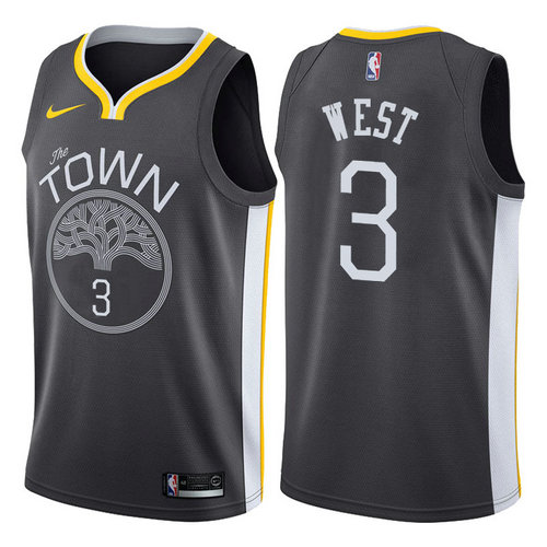 maglia davi west 3 2017-2018 golden state warriors nero