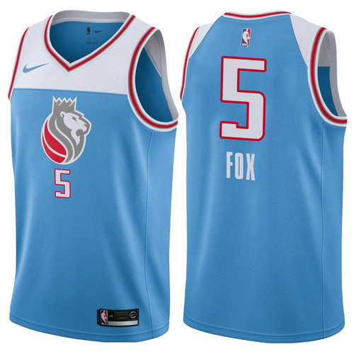 maglia De'Aaron fox 5 2017-2018 sacramento kings blu