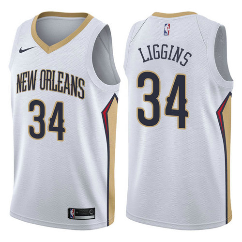 maglia deandre liggins 34 2017-2018 new orleans pelicans bianca