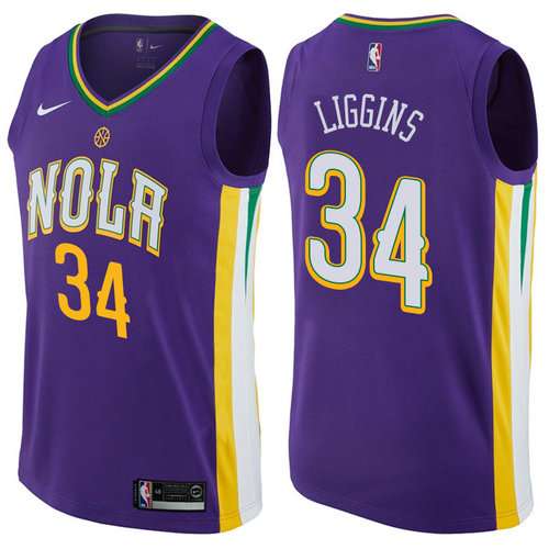 maglia deandre liggins 34 2017-2018 new orleans pelicans porpora