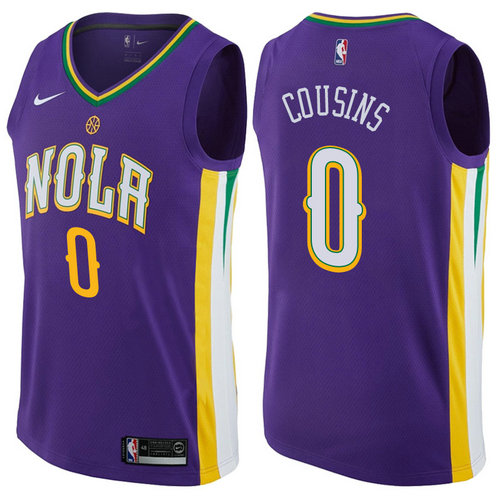 maglia DeMarcus cousins 0 2017-2018 new orleans pelicans porpora