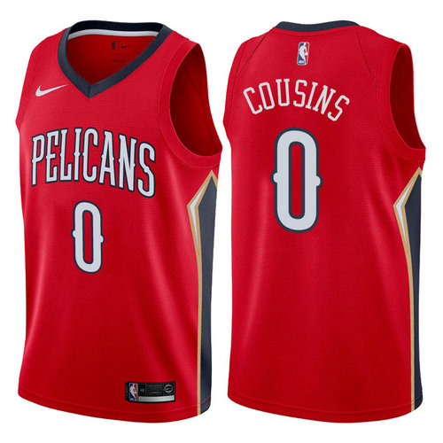 maglia DeMarcus cousins 0 2017-2018 new orleans pelicans rosso