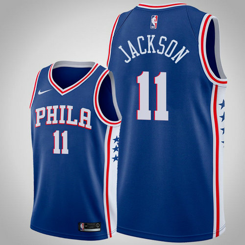 maglia demetrius jackson 11 2018-2019 philadelphia 76ers blu