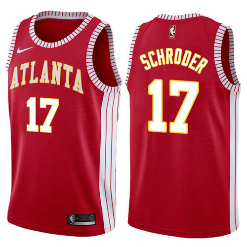 maglia nba dennis schroder 17 2017-2018 atlanta hawks rosso
