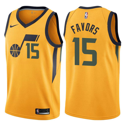 maglia nba derrick favors15 2017-2018 utah jazz giallo