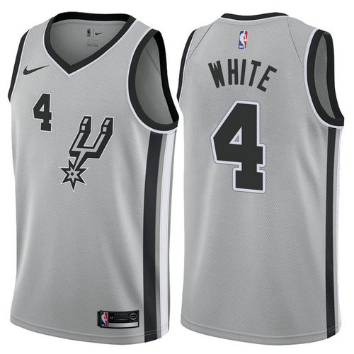 canotta nba derrick white 4 2017-2018 san antonio spurs grigio