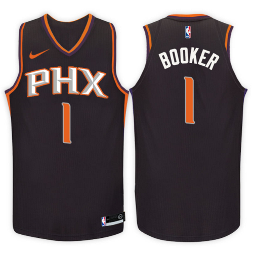 maglia devin booker 1 2017-2018 phoenix suns nero