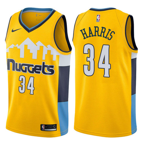 maglia devin harris 34 2017-2018 denver nuggets giallo