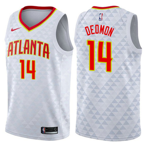 maglia nba dewayne dedmon 14 2017-2018 atlanta hawks bianca