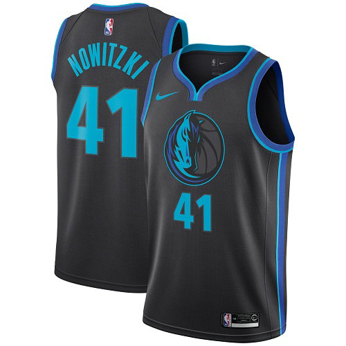 maglia dirk nowitzki 41 2019 dallas mavericks nero