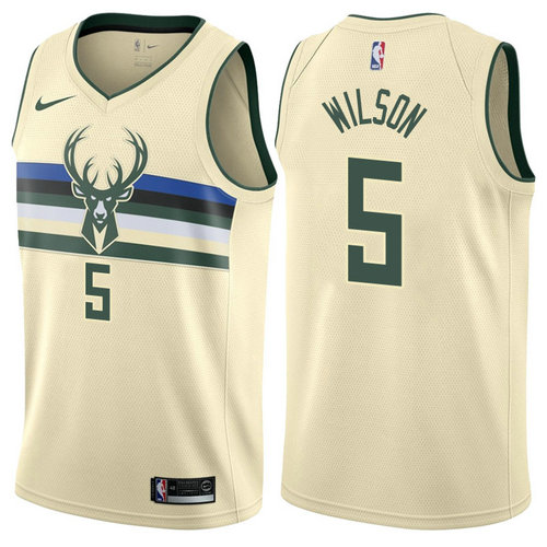 Maglia D,J. wilson 5 2017-2018 Milwaukee Bucks giallo