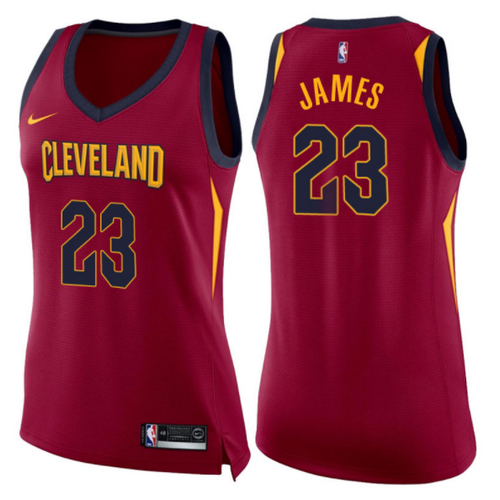 canotte basket donne LeBron james 23 2017-2018 cleveland cavaliers rosso