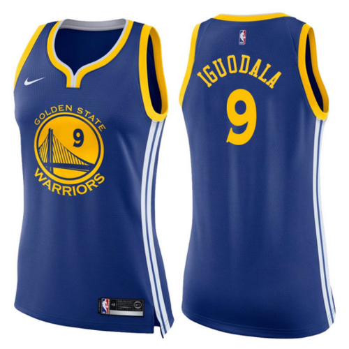 maglie basketa donne andre iguodala 9 2017-2018 golden state warriors blu