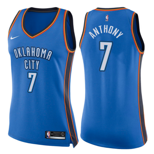 canotte basket donne camelo anthony 7 2017-2018 oklahoma city thunder blu