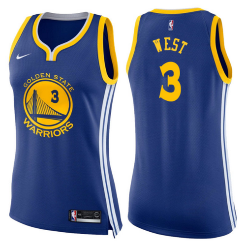 maglie basketa donne david west 3 2017-2018 golden state warriors blu