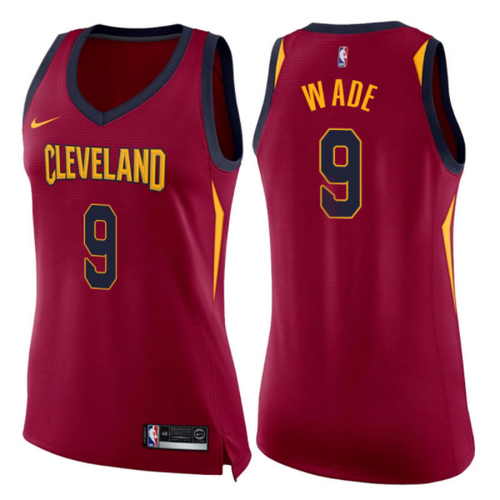 canotte basket donne dwyane wade 9 2017-2018 cleveland cavaliers rosso