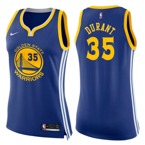 maglie basketa donne kevin durant 35 2017-2018 golden state warriors blu