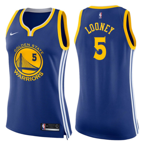 maglie basketa donne kevon looney 5 2017-2018 golden state warriors blu