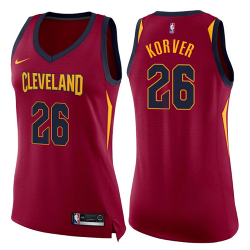 canotte basket donne kyle korver 26 2017-2018 cleveland cavaliers rosso