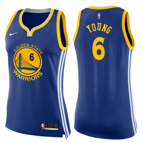 maglie basketa donne nick young 6 2017-2018 golden state warriors blu