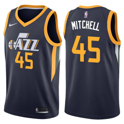 maglia donovan mitchell 45 2017-2018 utah jazz navy