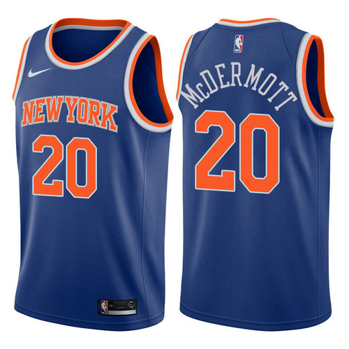 maglia nba doug mcdermott 20 2017-2018 new york knicks blu