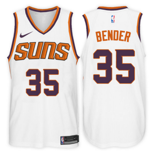 maglia dragan bender 35 2017-2018 phoenix suns bianca