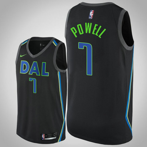 maglia dwight powell 7 2017-2018 dallas mavericks nero