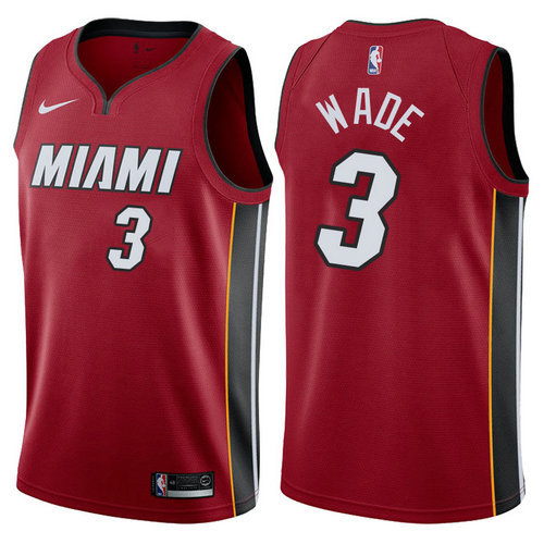 maglia dwyane wade 3 2017-2018 miami heat rosso