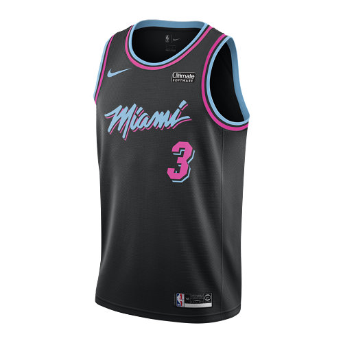 maglia dwyane wade 3 2018-2019 miami heat nero