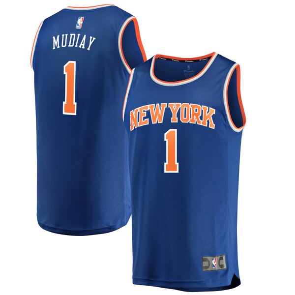 canotta basket emmanuel mudiay 1 2020 new york knicks blu