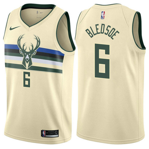 Maglia eric bledsoe 6 2017-2018 Milwaukee Bucks giallo