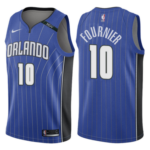 maglia evan fournier 10 2017-2018 orlando magic blu