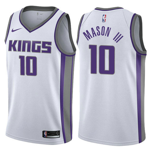 maglia frank mason III 10 2017-2018 sacramento kings bianca