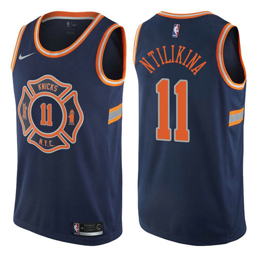 maglia nba frank ntilikina 11 2017-2018 new york knicks navy