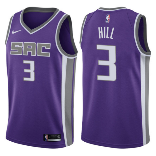 maglia george hill 3 2017-2018 sacramento kings porpora