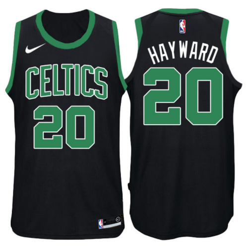 maglia gordon hayward 20 2017-2018 boston celtics nero