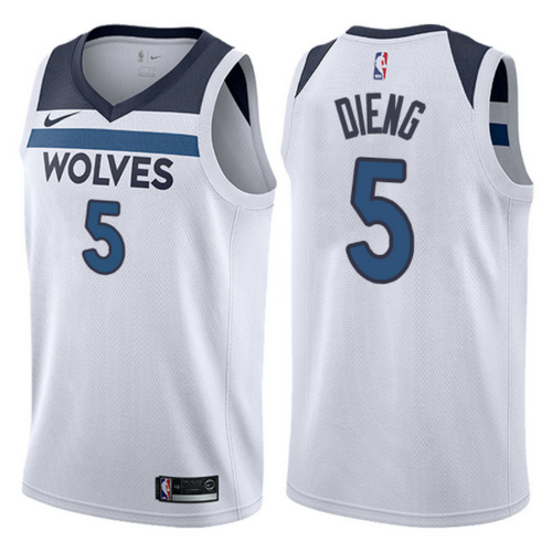 maglia gorgui dieng 5 2017-2018 minnesota timberwolves bianca