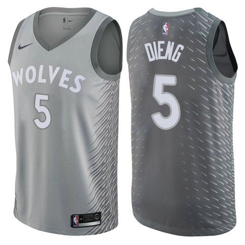 maglia gorgui dieng 5 2017-2018 minnesota timberwolves grigio